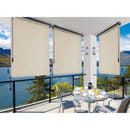 Tenda da Sole Avvolgibile Manuale 120x250 cm in Alluminio e Poliestere Charleston Beige