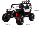 Macchina Elettrica per Bambini 2 Posti 12V Kidfun Maxi Fuoristrada Bianca