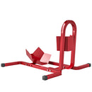 Blocca Ruota Moto 60x55x43 cm Regolabile su 3 Livelli da 250 kg max in Metallo Rosso      