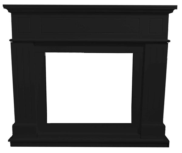 Cornice da Pavimento per Inserto Camino Elettrico 110x94,9x24,9 cm in MDF Sined Pienza Nero acquista
