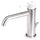 Rubinetto Miscelatore Monocomando Lavabo con Scarico in Acciaio Inox Maniglia Neve
