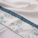 Set Spugna 4 Pezzi Asciugamani Viso + Ospite con Balza Garrini Samantha Blu