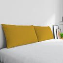 Coppia di Federe 52x82 cm in Cotone Tinta Unita Senape