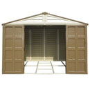 Casetta Box da Giardino 325x240x233 cm in PVC Avorio/Marrone