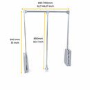Appendiabiti Saliscendi per Armadio 83-115 cm Max 12Kg in Acciaio Emuca Cromo