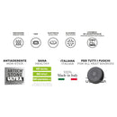 Bistecchiera 28x28 cm Antiaderente Induzione in Alluminio Effetto Pietra Moneta Yes (Zeus 2.0)