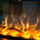 Camino Elettrico da Pavimento 113,7x102,2x28,2 cm Effetto Fiamma 1500W Sined Cetona Grigio