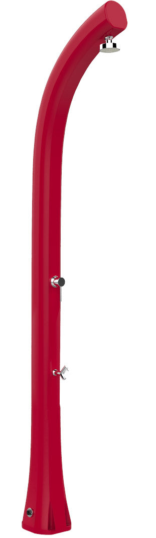 Doccia Solare da Esterno Giardino 30L Miscelatore e Lavapiedi Arkema Jolly Plus Cherry