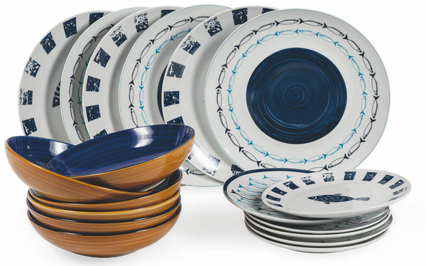 Servizio Piatti 18 Pezzi in Porcellana e Gres Villa d'Este Home Tivoli El Pescado acquista