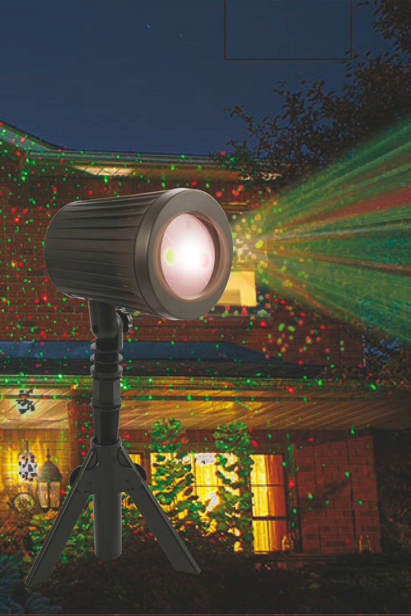 Proiettore Laser 2 Colori 6 Effetti Luci Natalizie da Interno e Esterno e Interno Soriani