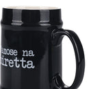 Boccale di Birra Ø8x13 cm in New Bone China VdE Tivoli 1996 Spqr nero