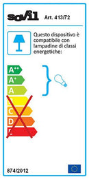 Lampada Applique Plafoniera con Aperture Laterali Colore Alluminio per Esterno Linea Umbe Sovil