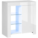 Mobiletto  75x35x82 cm in Truciolato e Metallo Bianco