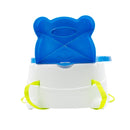 Seggiolone Pappa Bambini Attacco da Tavolo Cintura Sicurezza e Vassoio Azzurro