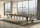  Tavolo Allungabile 140-400x90x77 cm Paxon Premium Noce Telaio Antracite