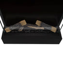 Caminetto Elettrico da Pavimento Autoportante Calliope Effetto Fuoco e Telecomando con Cornice in Legno MDF Nero