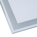 Specchio da Bagno con Illuminazione a LED e Interruttore Touch in Vetro e Alluminio 80x3x60 cm 