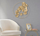 Pannello da Muro Round Leaf 59x3,9x62,75 cm in Ferro Oro