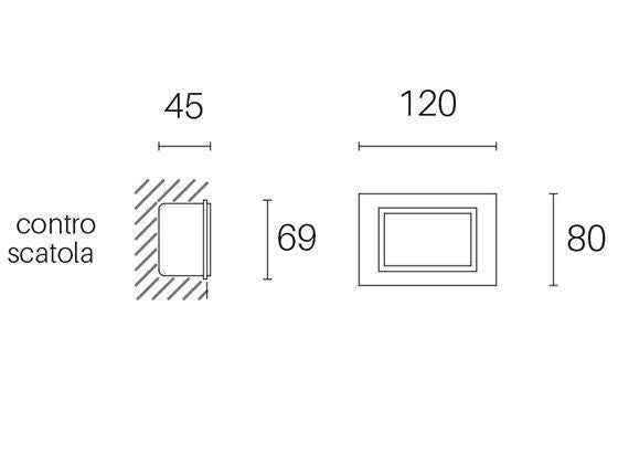 Lampada Segna Passo Rettangolare da Incasso a Parete a LED 3W 3000K Sovil Alluminio