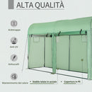 Serra a Tunnel da Giardino 300x100x200 cm in Acciaio e PE  Verde