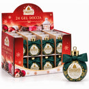 Set 24 Gel Doccia Natalizi 100 Ml Profumo Mirtillo Pallina Natale con Fiocco