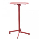 Tavolo Alto Vega Ø60x102 h cm in Acciaio Rosso