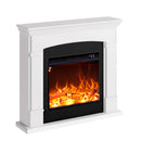 Camino Elettrico da Pavimento 107,2x95,2x24,5 cm Effetto Fiamma 1500W Sined Siena Bianco
