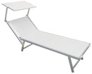 Set 2 Lettini Prendisole da Giardino in Alluminio Vandi Bianchi