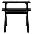 Tavolinetto 2 Livelli Nero 60x60x60 cm MDF Nero