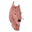 Fermaporta tessuto cane rosa cm 35x5xh26