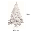 Albero di Natale Artificiale 210 cm 600 Rami Apertura a Gancio Bianco 
