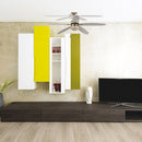 Ventilatore da Soffitto 5 Pale e Lampada E27 in MDF Ø130 cm 3 Velocità Kooper Rovere Bianco