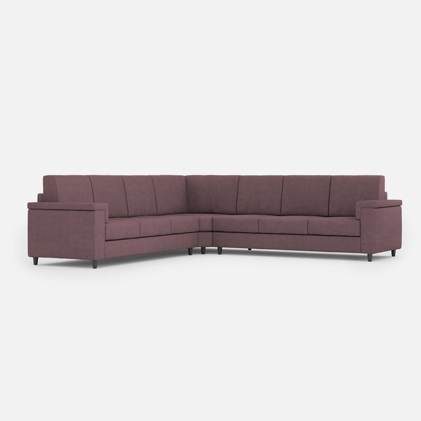 Divano Angolare 7 Posti 286x286x85 cm Marrak in Tessuto Prugna acquista