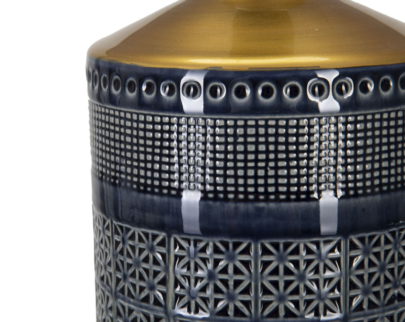 Lampada da Tavolo Graphs dark 30x55x30 cm in Ceramica Multicolor