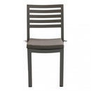 Sedia da Giardino Formentera con Cuscino 46x62x84 h cm in Alluminio Taupe