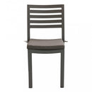 Sedia da Giardino Formentera con Cuscino 46x62x84 h cm in Alluminio Taupe