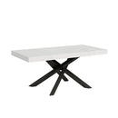 Tavolo Allungabile 200-304x90x77 cm Volantis Bianco Frassino Telaio Antracite 