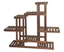 Fioriera Portavasi in Legno 120x98 cm 8 Posti Noce