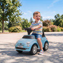Macchina Cavalcabile per Bambini 12-36 Mesi Licenza Fiat 61x28x38,3 cm con Musica e Clacson in PP Blu      