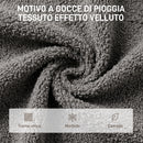 Poltrona Girevole 71x70x100-108 cm con Poggiapiedi con Poggiatesta Regolabile Funzione Dondolo in Velluto Grigio      