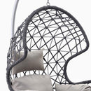 Dondolo Pensile da Giardino con cuscino Ø105x186 cm con intreccio di corda blu