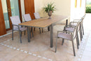 Tavolo Cayman Allungabile 160/240x95x75 h cm in Alluminio Taupe