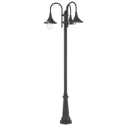 prezzo Lampada Palo Alto da Giardino 3 Luci E27 in Alluminio Sovil Nero