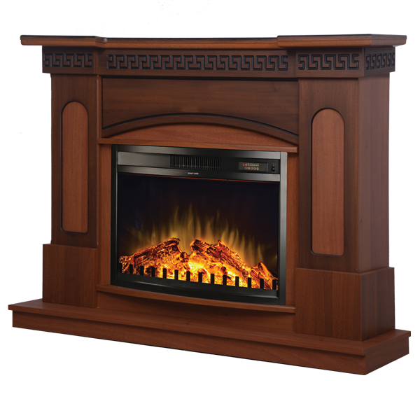 Camino Elettrico da Pavimento 102x130x33 cm Effetto Fiamma 1500W Franco & Zakinthos Noce prezzo