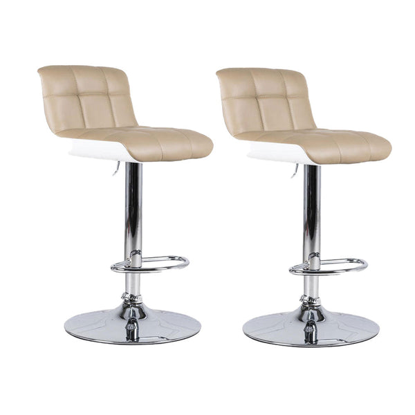 prezzo Set 2 Sgabelli Bar 36x38,5xH83/98 cm in Similpelle Kurt Tortora
