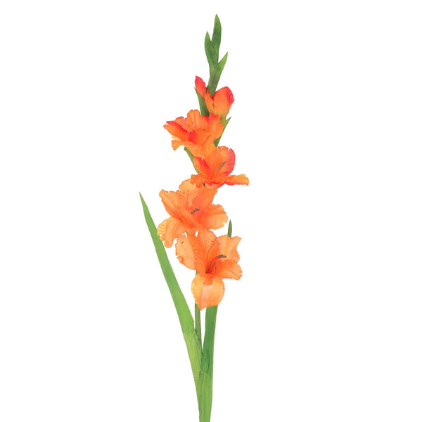 online Set 8 Fiori Artificiali di Gladiolo Mini Altezza 74 cm Arancio