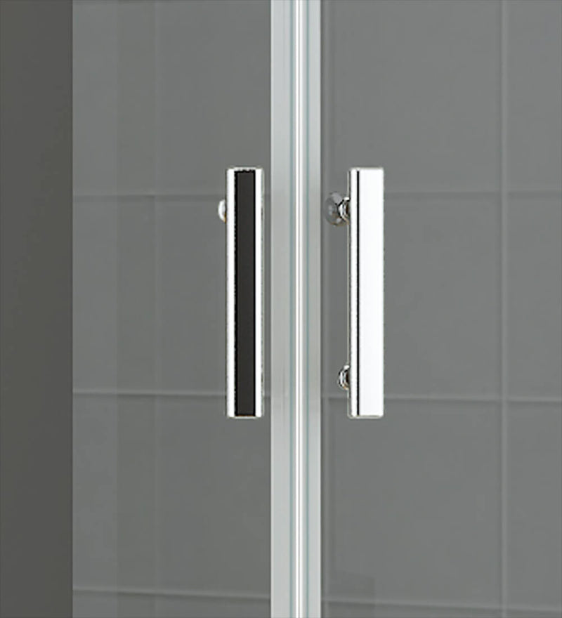 Box Doccia Angolare 2 Ante Scorrevoli in Cristallo Fumè 6mm H185cm Vorich Itria Varie Misure