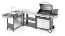 Modulo Componibile Lavello Ompagrill Indian con Rubinetto e Scarico Compatibile BBQ Indianapolis in Acciaio Inox