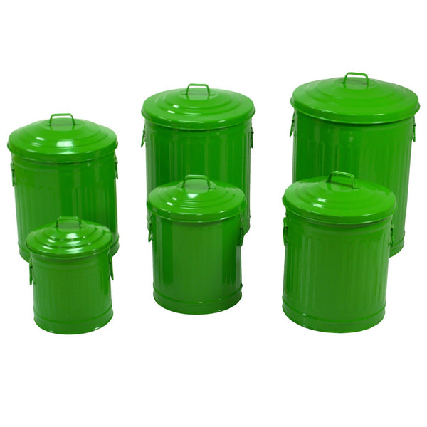 Set 6 Pattumiere in Metallo ø37H48cm Bandiera Verdi prezzo
