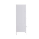 Archivio da Ufficio 3 Ripiani in Metallo Bianco 65x36x105 cm 